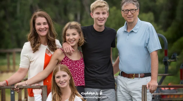 عکس خانوادگی بیل گیتس